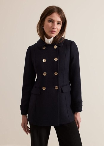 Phase Eight Petite Aurelie Coats Navy Canada | ICKGME-129